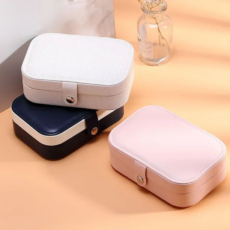 Portable Jewelry Box Jewelry, Beautiful Boxes Button Leather Storage Zipper Jewelers, The Best Gift For Her, Kind Travel Organizer Storage Case For Accessories And Make Up, The Best Organizer Accessories For Home