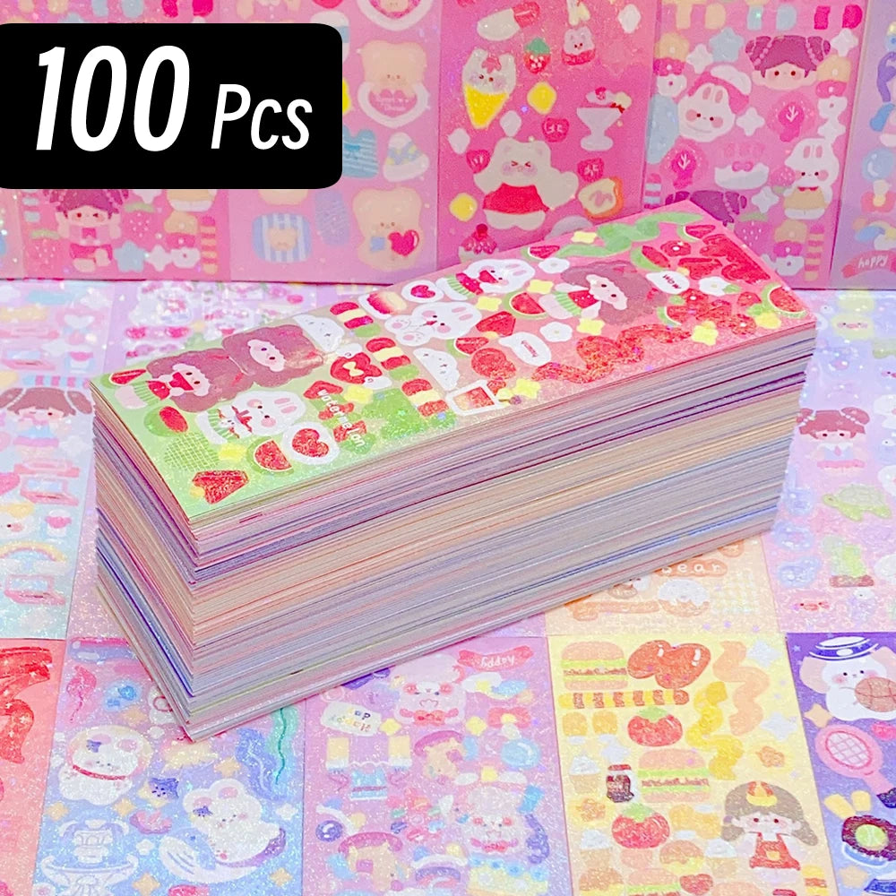 200p Kawaii Stickers for Kids, Cute Stationary Aesthetic Diary Decoration Art Supplies Stickers for Scrapbooking, Beautiful Gifts Sticker