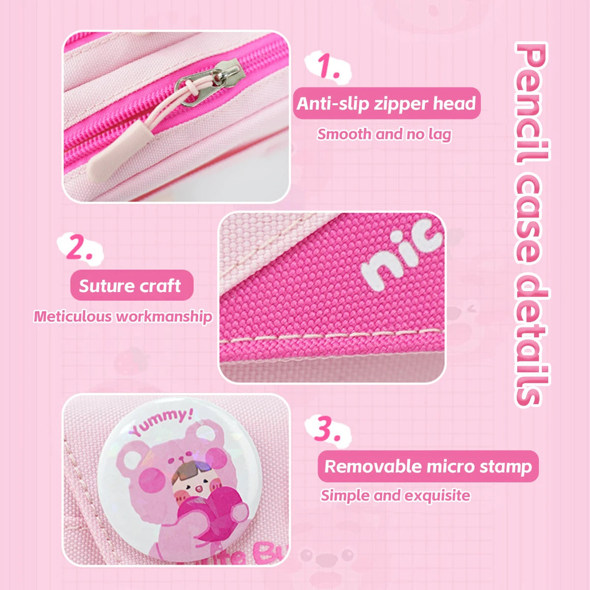 Cappybara 3-Layer Large Capacity Pencil Kawaii Design with Detachable Inner Pockets for Kids/Students (Waterproof&Lightweight)