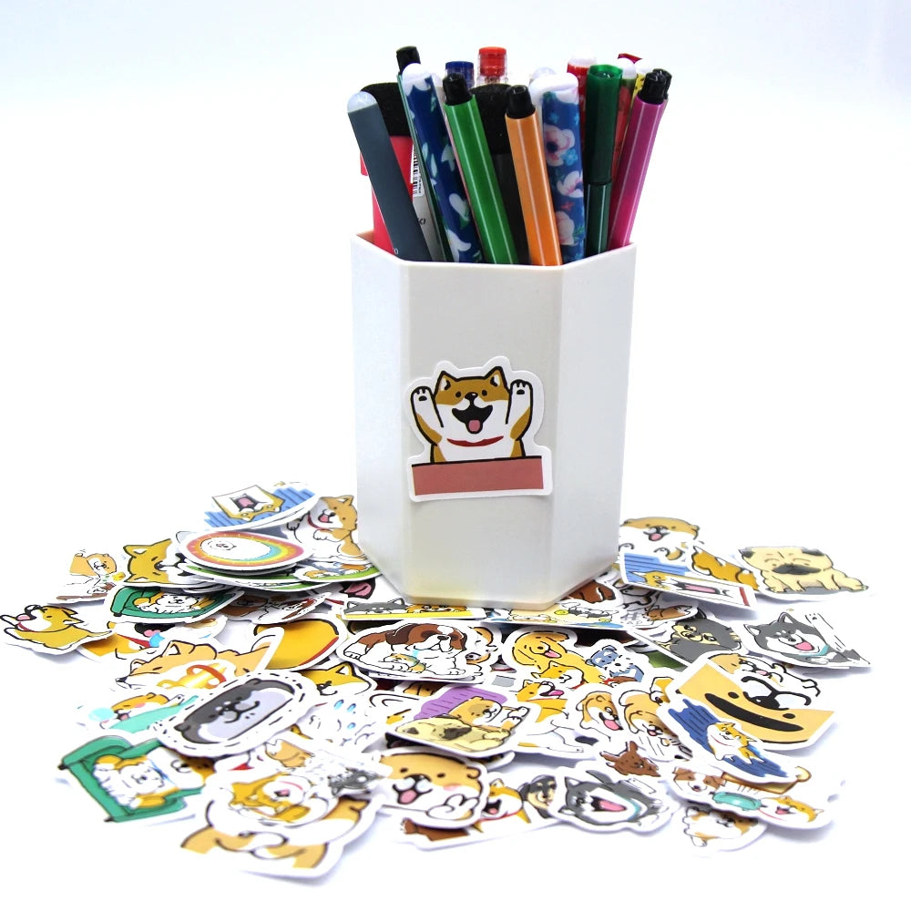16 Style Funny Dog, Nice Cat Animal Meme Waterproof Graffiti Sticker Aesthetic Decorative Luggage Laptop Phone Scrapbook Kids Stickers