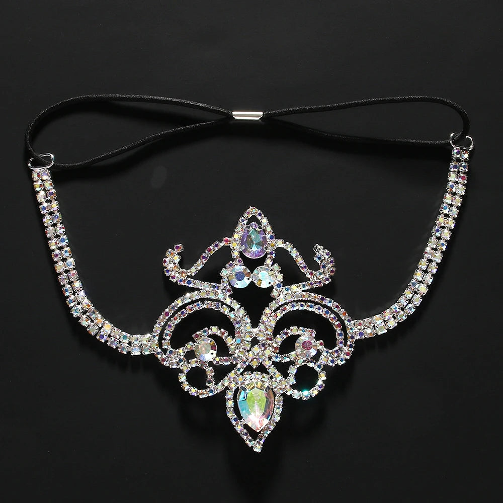 Rave Colorful Crystal Thigh Chain Belly, Dance Accessories Gift 2026, Beach Bikini Geometric Sexy Leg Jewelry Dress for Girls