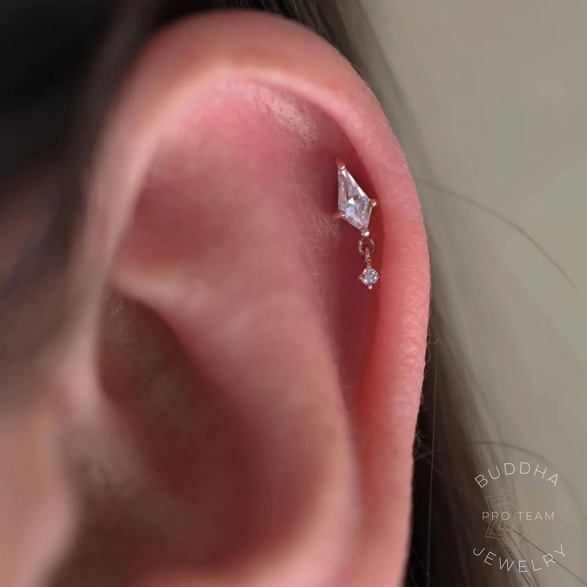 925 Sterling Silver 1pc, Geometry Multi Piercing Stud Earrings For Women, K Gold Simple Elegant Tassel Jewelry, beautiful Gift