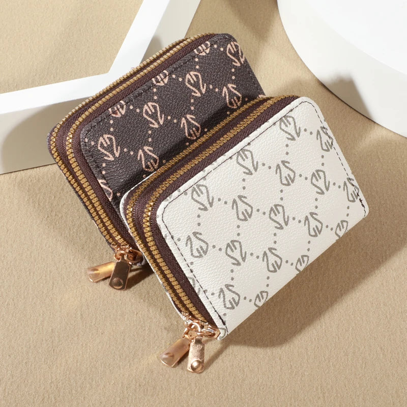 European and American style card bag for women, multi-slot, exquisite, high-end, compact ID bag, large-capacity driver's license