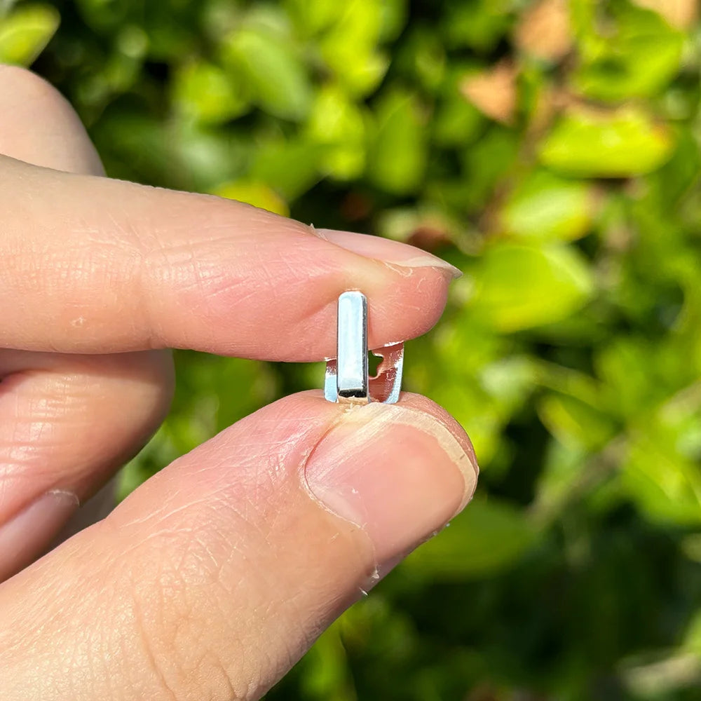 Nice Hip Hop Simple Glossy Long Stick Teeth Grillz 14K Gold Plated Vertical Bar Tooth Caps For Women Men Body Punk Jewelry