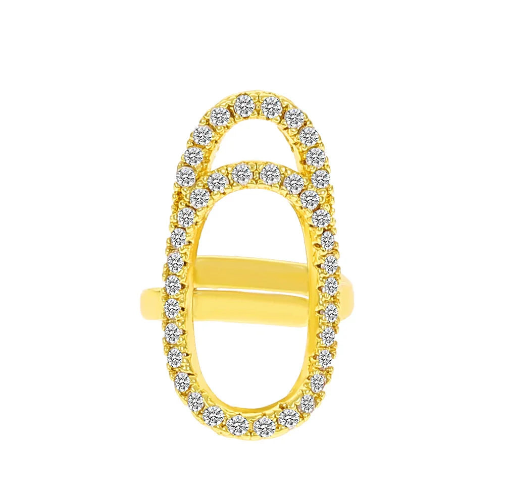 Rhinestone Fingernail Protective Zircon Nail Ring Charm Flower Butterfly Resizable Nail Ring Adjustable Opening Rings For Women