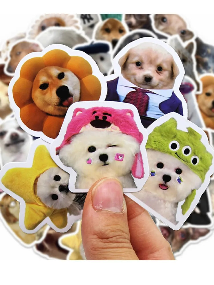 30/60/180 Funny Dogs Stickers Cartoon Cute Decals Toy Stationery Guitar Phone Bicycle Laptop Luggage Car Graffiti Sticker