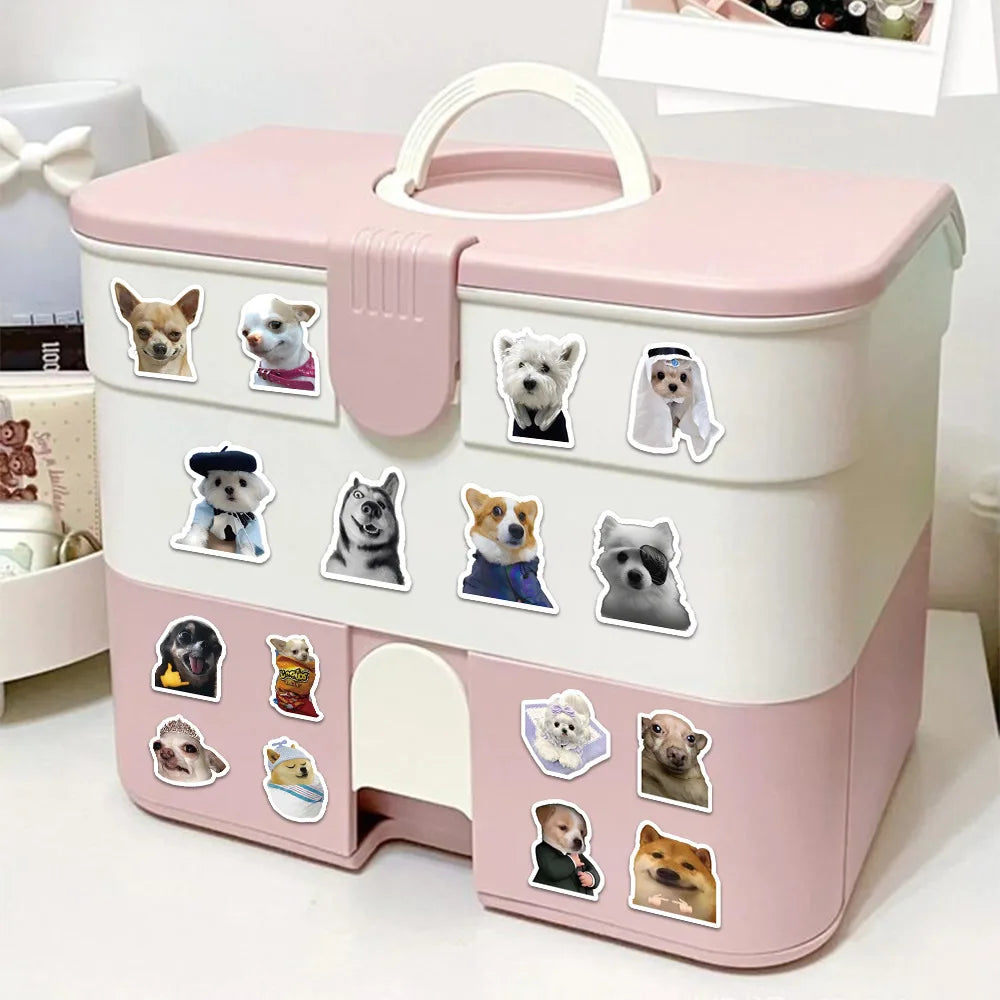 30/60/180 Funny Dogs Stickers Cartoon Cute Decals Toy Stationery Guitar Phone Bicycle Laptop Luggage Car Graffiti Sticker