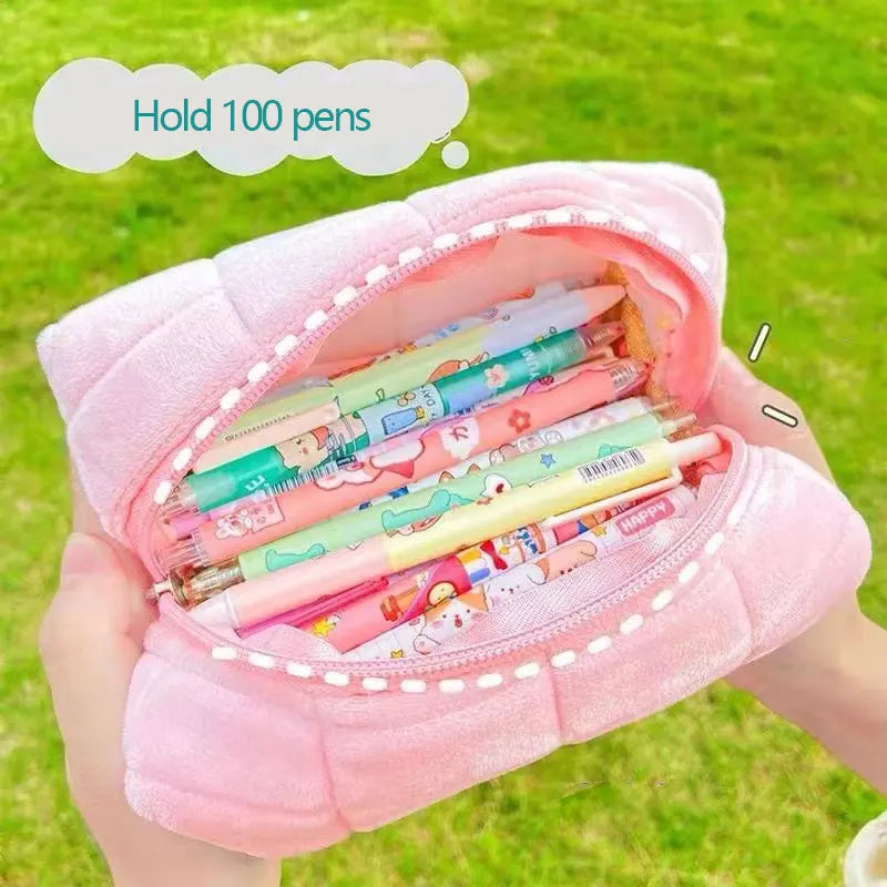 Kawaii Pillow Pencil Case Girls School Supplies Pen Pouch Cute Korean Stationery Pencil Boxes for Office