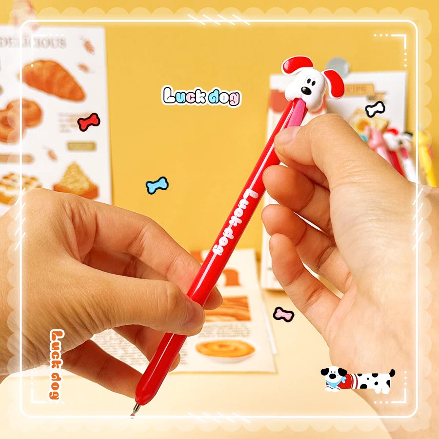 The Best Kawaii Stationery Aesthetic stationery supplies school items carton dog gel pens, cute Funny pens Ballpoint pen For Children, Elegant pens Gift For Students