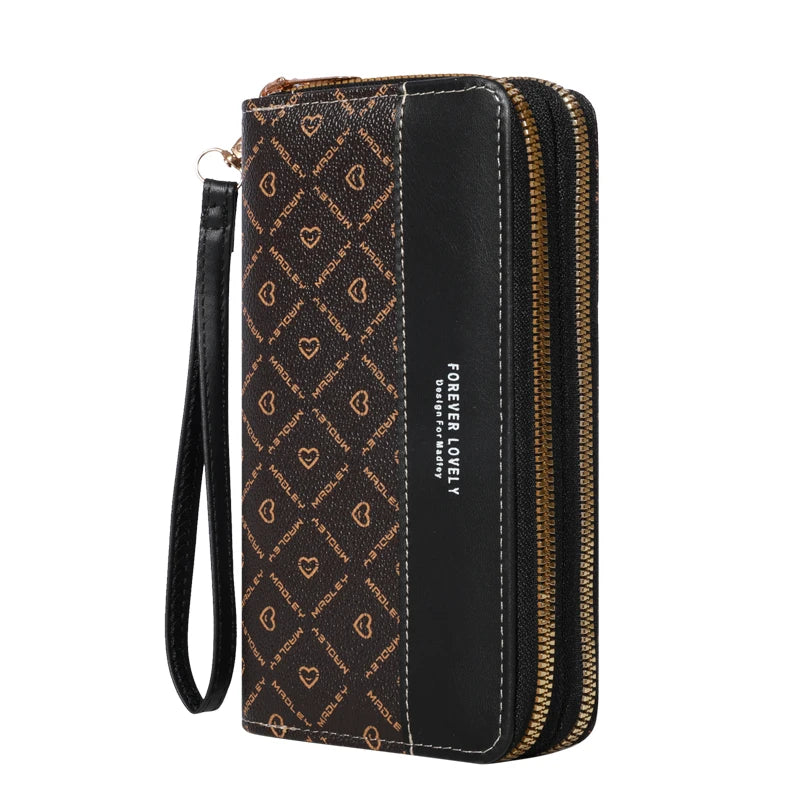 Stylish Classic Wallet, Large Capacity Clutch Purse With Zipper, Card Holder With 8 Slots And Multiple Compartments, Elegant Hand Clutch