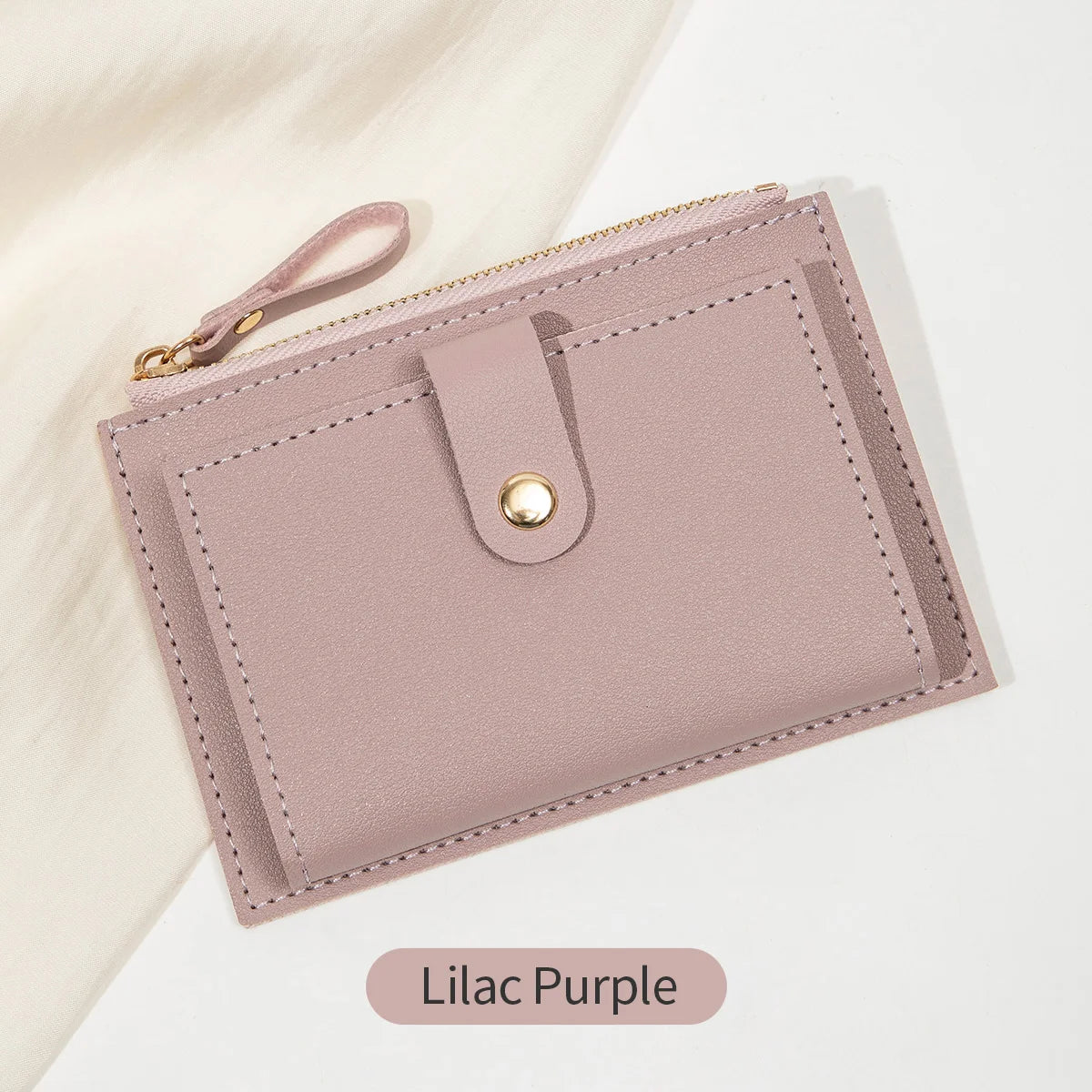 Adorable Minimalist And Fashionable Women's Short Card Bag, Thin Mini PU Leather Wallet, Amazing women's credit card holder wallet, Stunning Trendy Practical Gift For Cute Girls, Lovely Pink Wallet, Nice Blue Color, Kind Pink
