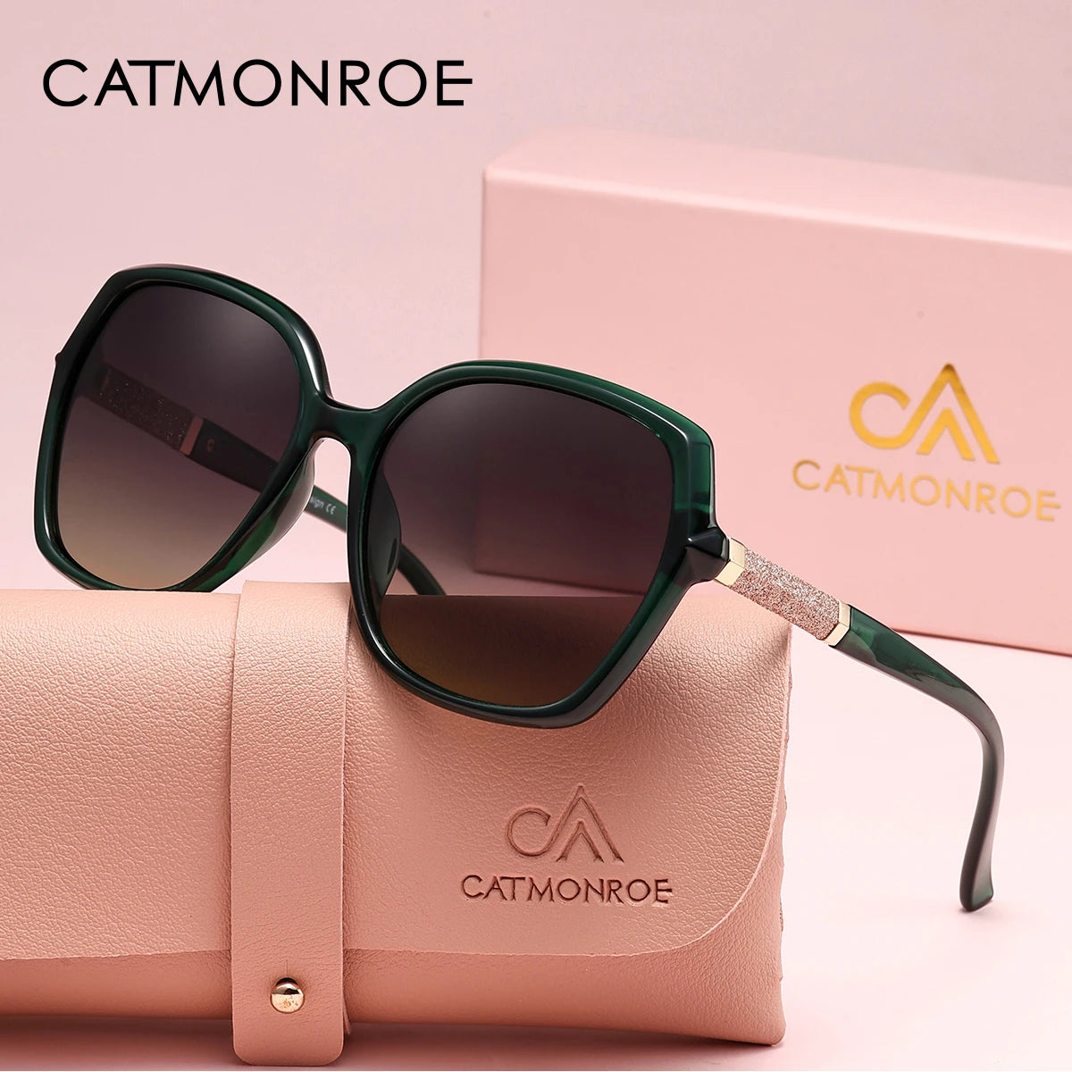 CATMONROE Luxury Polarized Women Sunglasses, Chic Butterfly Frame With Pretty Pink Gift Box Fashion, The Best UV400 Sun Glasses Apparel Accessories