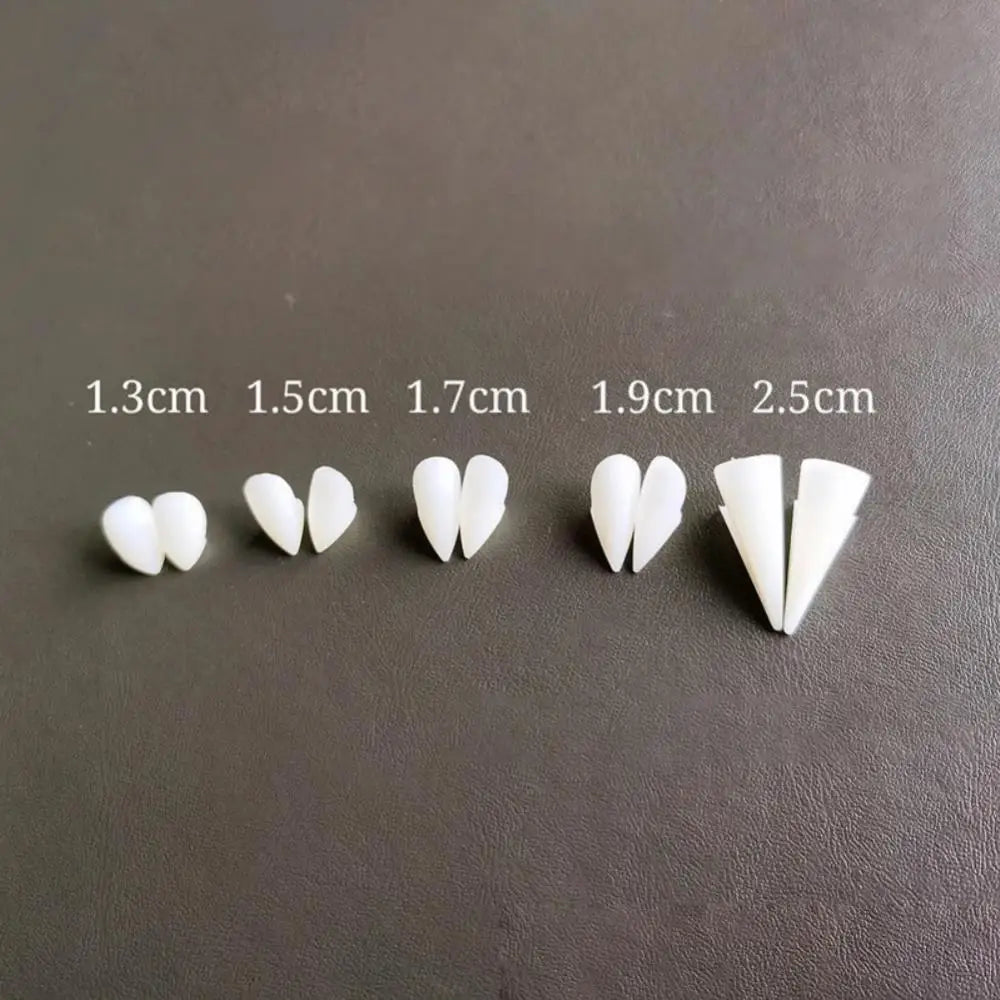 Halloween Fangs, Unique Vampire Teeth Dentures Artificial Elf Ears Witch Nose Halloween Cosplay Costume Props Halloween Party Decor