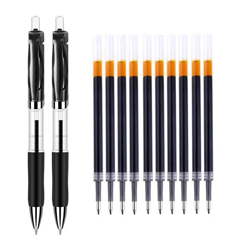 Retractable Ballpoint pen Set Black/red/blue ink for writing 0.5mm Gel Pen refills Office accessories school supplies Stationery
