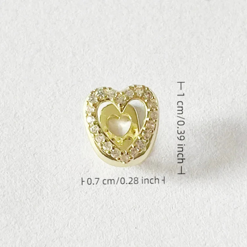 Single CZ Stone Hollow Heart Tooth ,Caps Braces Hip Hip Zircon Tooth, Grillz For Women Men Jewelry Dental Grills