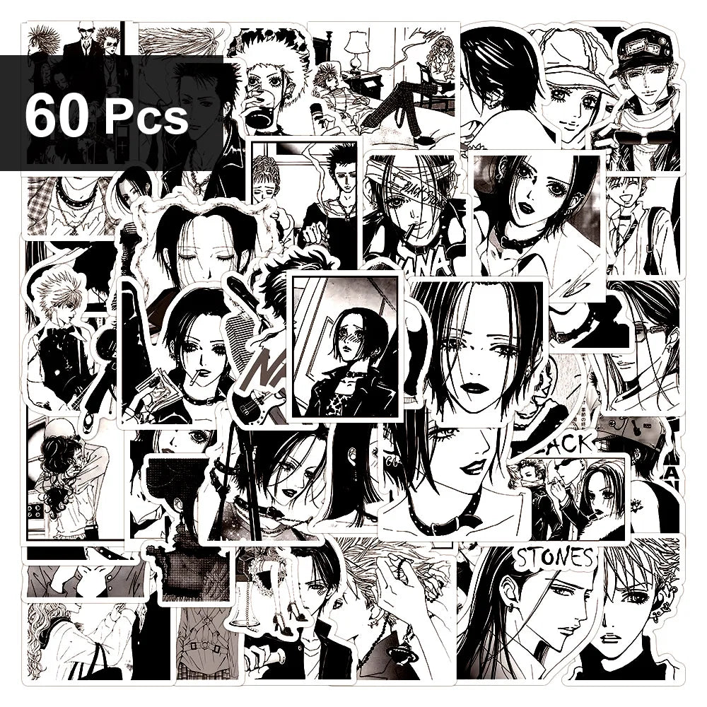 30/60/180p Anime NANA Stickers Cool Graffiti Decals DIY Decoration For Phone Laptop Stationery PVC Waterproof Sticker Toys Gift