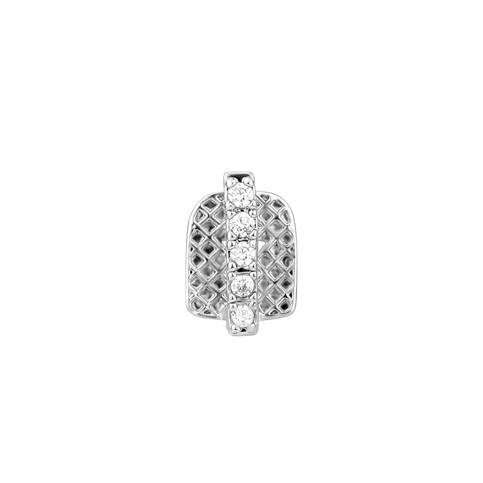 Beautiful Vertical Bar CZ Stone Tooth Caps Braces Hip Hop Single Shiny 5 Zircon Teeth Grillz For Women Men Jewelry Dental Grills