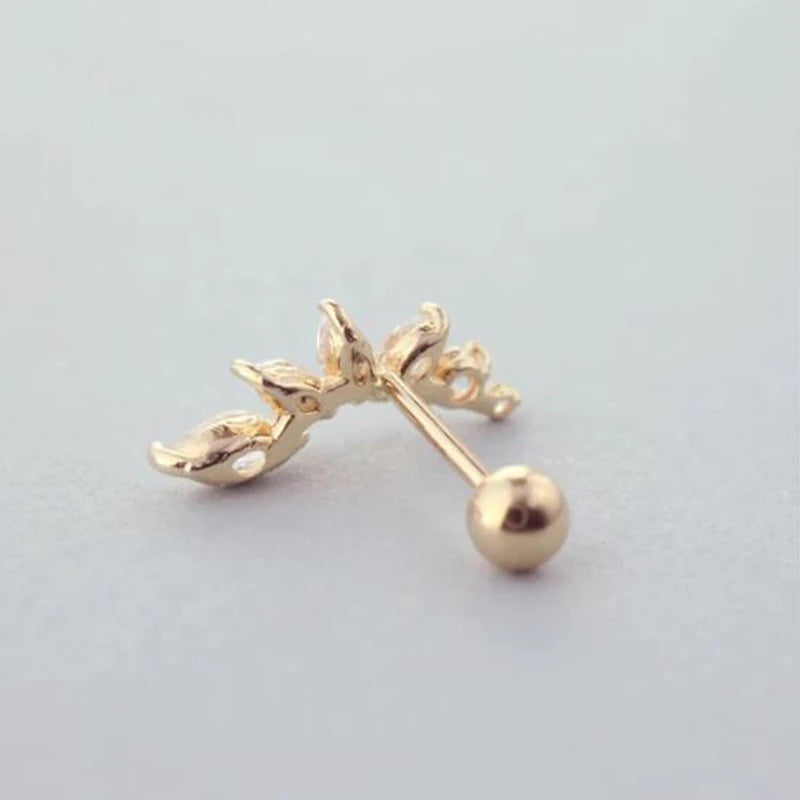 925 Sterling Silver 1pc, Geometry Multi Piercing Stud Earrings For Women, K Gold Simple Elegant Tassel Jewelry, beautiful Gift