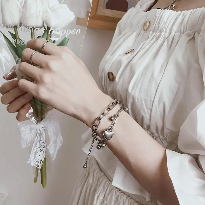 Chic Vintage Gold Color Cuff Bracelet, The Best Set of 4 Stainless Steel Butterfly Bracelet Combination Fashion, Very Elegant Bracelet Jewelry Gifts For Her Birthday Or Christmas