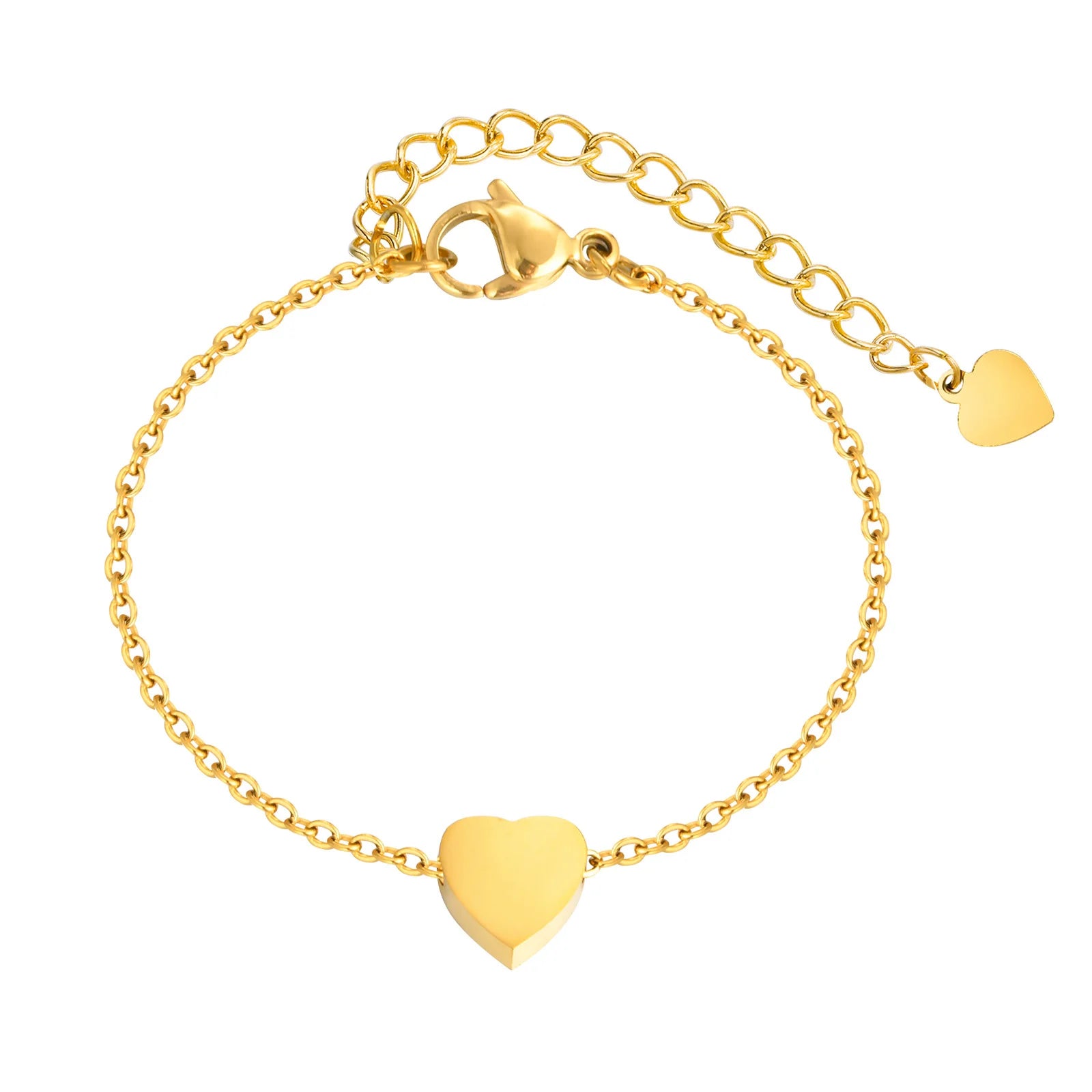 Einfache kleine Herz-Charm-Fußkettchen für Mädchen und Kinder, Anti-Allergie-Edelstahl-Armbänder für Kinder, Knöchelkette, Fußschmuck, Geschenk