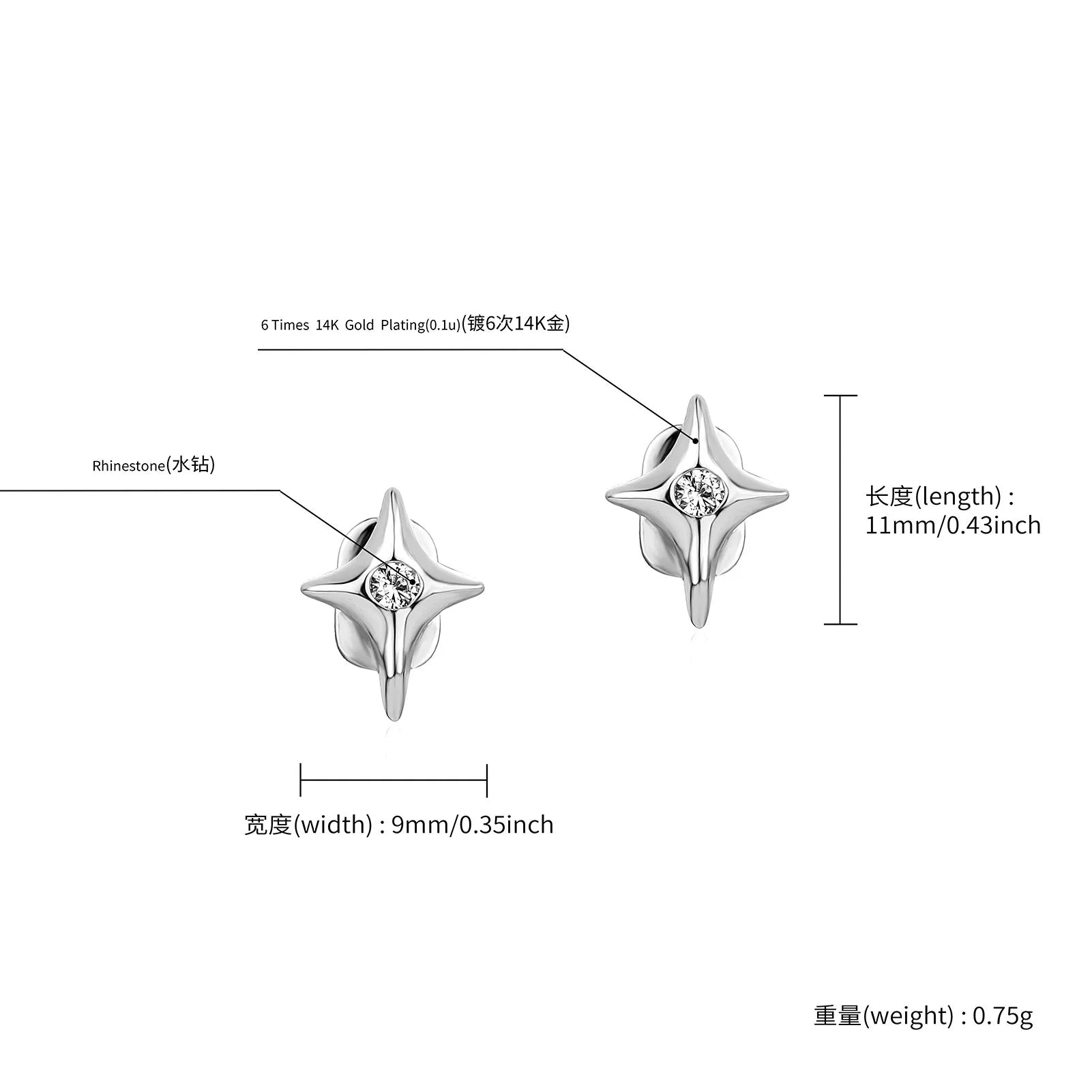 RACHELZ Hip Hop Cute CZ Stone Star Teeth Grillz Braces Gold Color Y2K Elegant Shiny Zircon Tooth Caps For Women Men Punk Jewelry