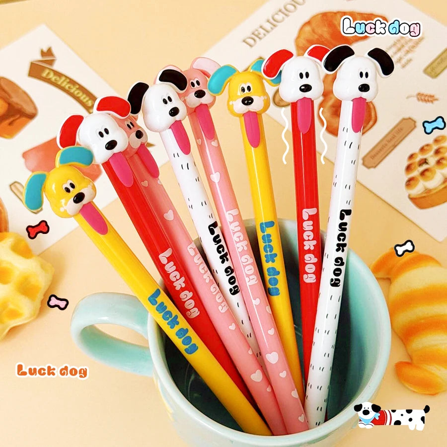 The Best Kawaii Stationery Aesthetic stationery supplies school items carton dog gel pens, cute Funny pens Ballpoint pen For Children, Elegant pens Gift For Students