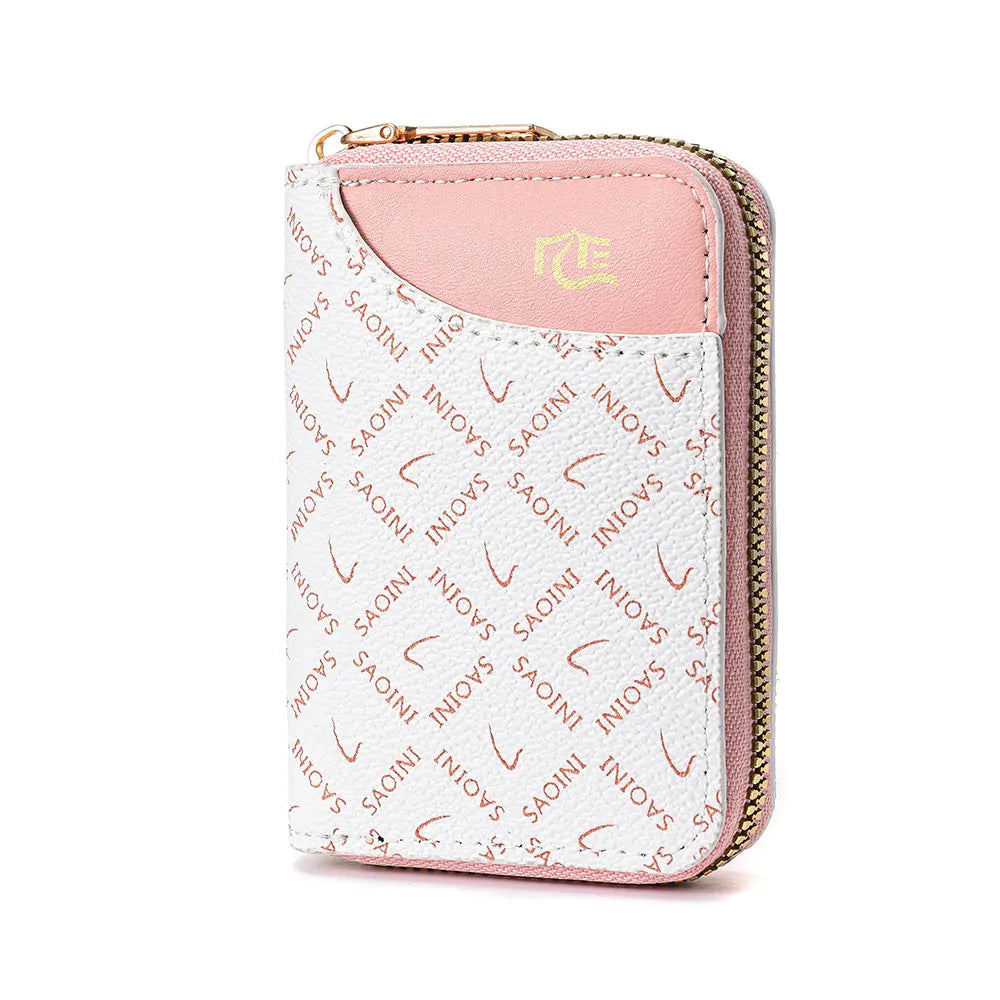 New Girl's Small Wallet Premium Sense Personality Lady, Credit Card Holder Fashion Multi-Slot Zipper Credit Card Wallet  Women's