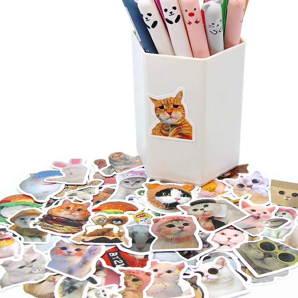 16 Style Funny Dog, Nice Cat Animal Meme Waterproof Graffiti Sticker Aesthetic Decorative Luggage Laptop Phone Scrapbook Kids Stickers