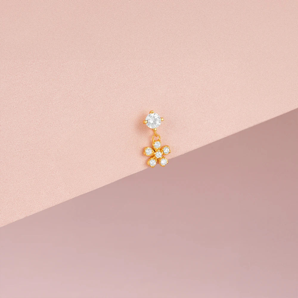 925 Sterling Silver 1pc, Geometry Multi Piercing Stud Earrings For Women, K Gold Simple Elegant Tassel Jewelry, beautiful Gift