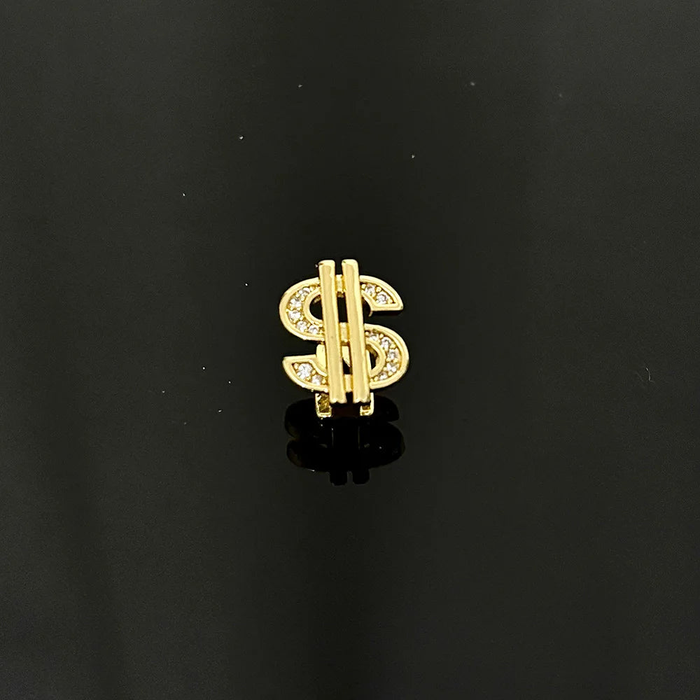 Cubic Zircon Dollar Teeth Grillz, Hip Hop Punk CZ Stone Tooth, Pretty Caps For Women Men, Jewelry Rapper Gift Cosplay