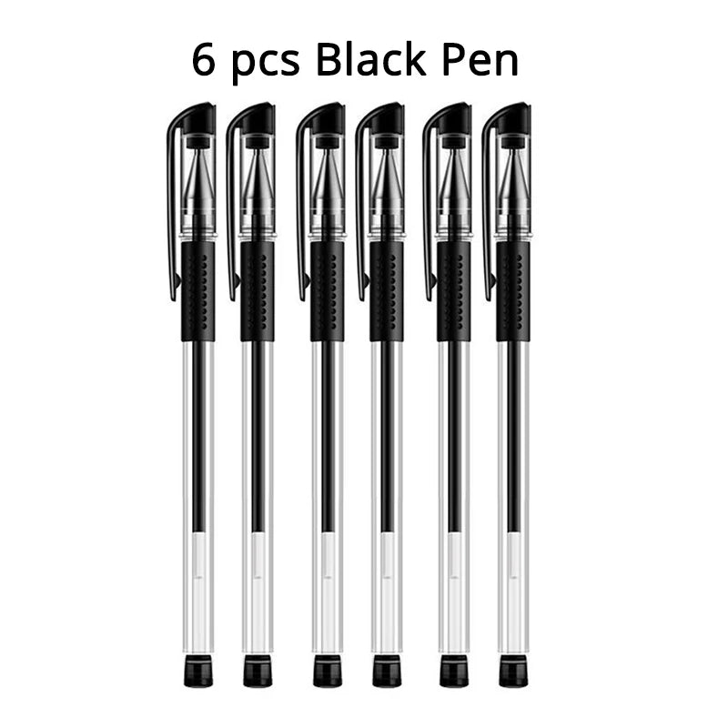 Retractable Ballpoint pen Set Black/red/blue ink for writing 0.5mm Gel Pen refills Office accessories school supplies Stationery