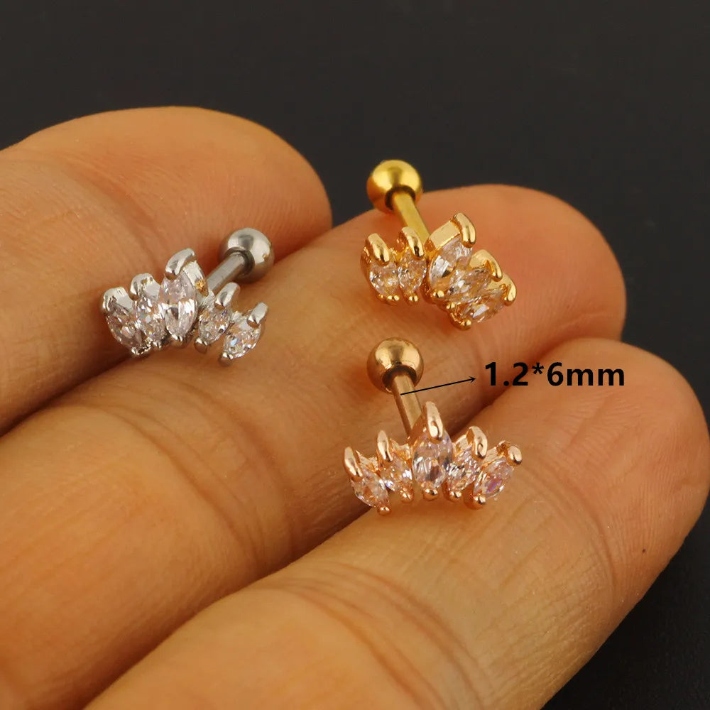 Tragus Helix Ohrring Für Frauen Zirkon Cluster Stern Knorpel Hoop Ohrring Ohr Clip Edelstahl Schmuck