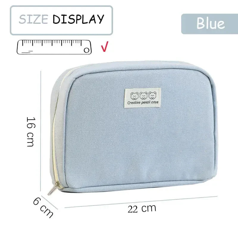 Large Capacity Pencil Case Kawaii Pencil Boxes for Girls Cute Korean Stationery School Supplies Pen Pouch Organizer