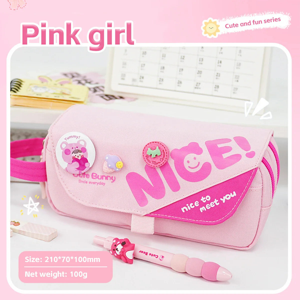 Cappybara 3-Layer Large Capacity Pencil Kawaii Design with Detachable Inner Pockets for Kids/Students (Waterproof&Lightweight)
