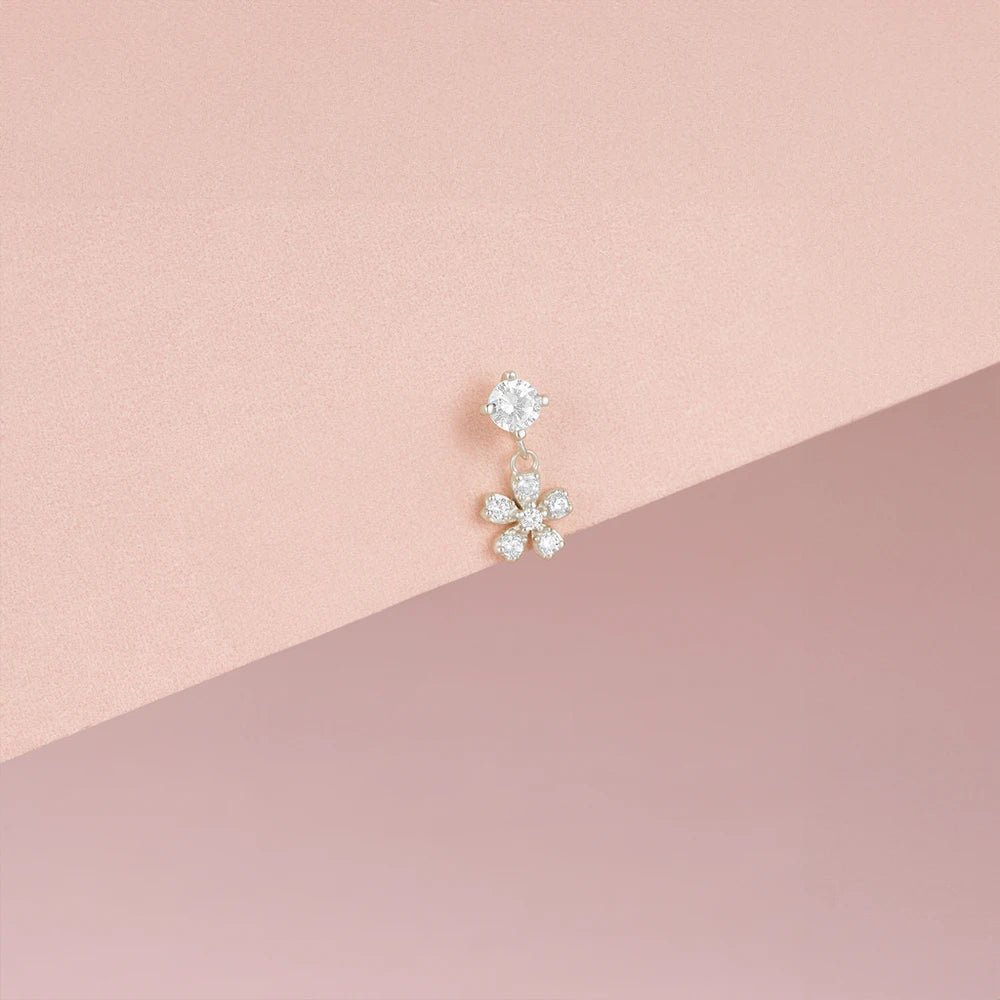 925 Sterling Silver 1pc, Geometry Multi Piercing Stud Earrings For Women, K Gold Simple Elegant Tassel Jewelry, beautiful Gift