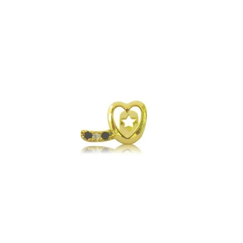 Nice Hollowed Out Heart Grillz Teeth, Horizontal Bar Zircon Tooth Caps Women Men, Unisex Jewelry Accessories