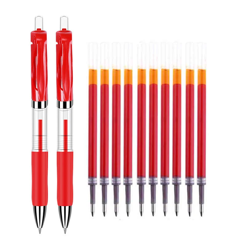 Retractable Ballpoint pen Set Black/red/blue ink for writing 0.5mm Gel Pen refills Office accessories school supplies Stationery