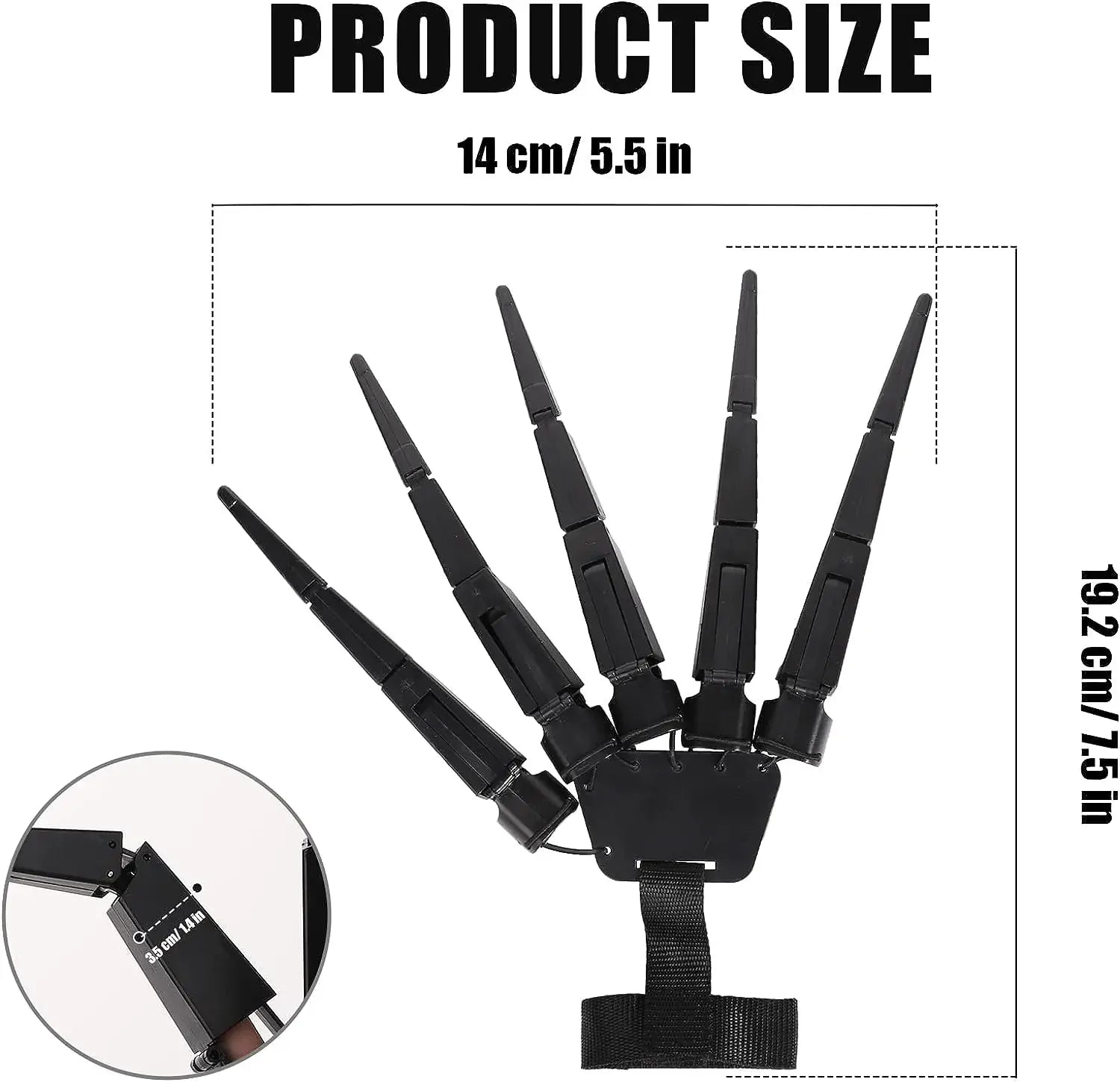 Halloween Articulated Fingers Scary Fake Fingers Skeleton Hand Cosplay Finger Glove Realistic Horror Ghost Claw Prop Party Decor