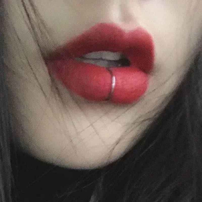 5PCS Punk Lips Rings Medical Titanium Steel, Nose Ring  Septum, Piercing Clip on Mouth Ring, Fake Piercing Body Clip