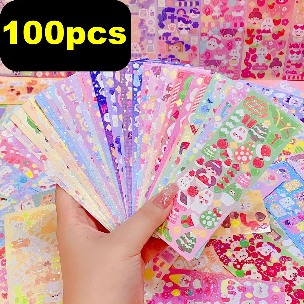 Kawaii Stickers for Kids Cute Stationary Aesthetic Diary Decoration Art Supplies Stickers for Scrapbooking Lot Korean Paper Desk