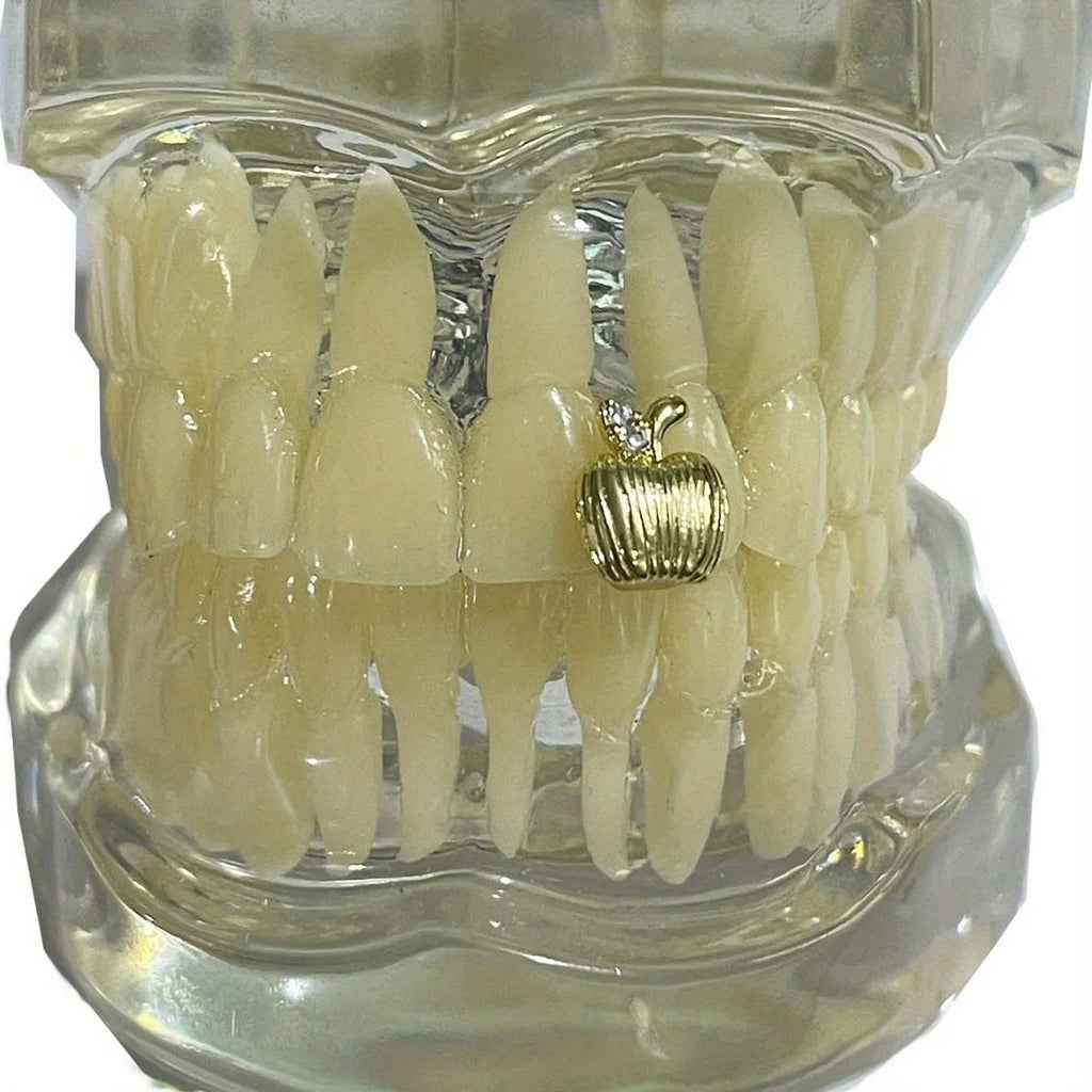 New Hip Hop Single Fruit Shape Teeth Grillz, Fashion Niche Design Tooth Caps For Women Men, Jewelry Couple Gift Dental Grills