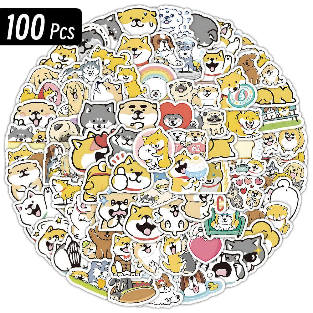 16 Style Funny Dog, Nice Cat Animal Meme Waterproof Graffiti Sticker Aesthetic Decorative Luggage Laptop Phone Scrapbook Kids Stickers