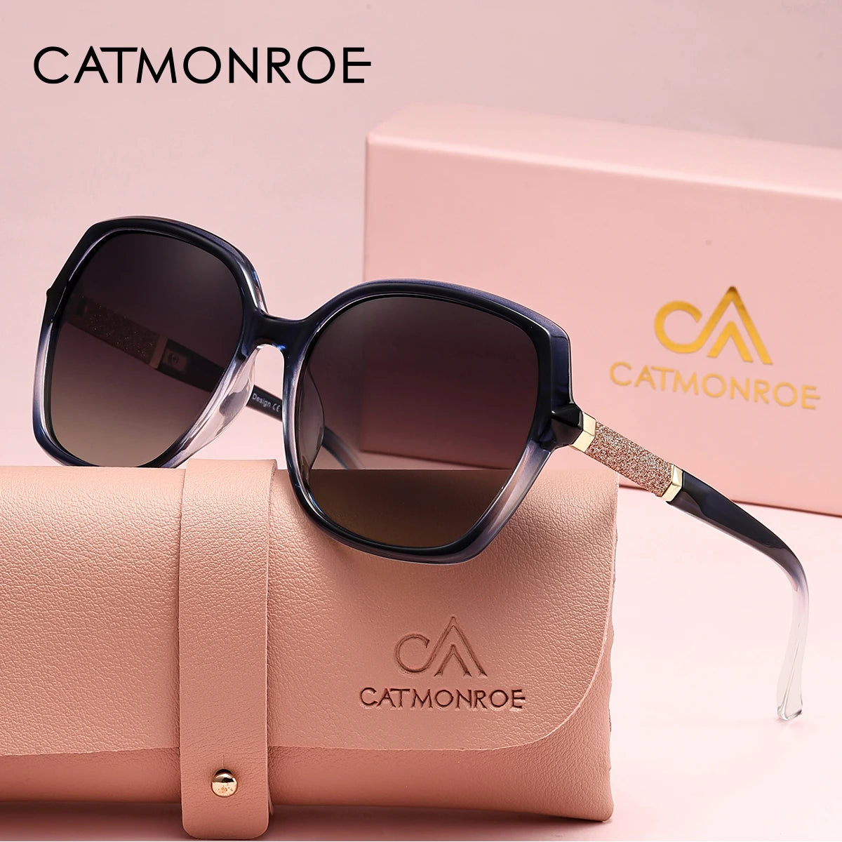 CATMONROE Luxury Polarized Women Sunglasses, Chic Butterfly Frame With Pretty Pink Gift Box Fashion, The Best UV400 Sun Glasses Apparel Accessories