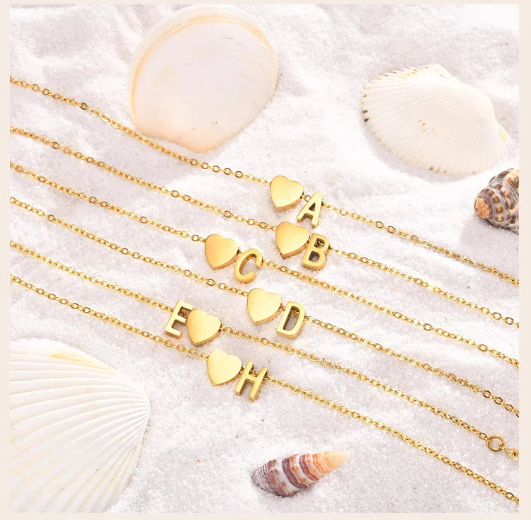 All Letters Anklet, Women Heart Initial Anklet Bracelets Adjustable Beach Jewelry Hypoallergenic Stainless Steel Personalized Name Foot Chain Anklet
A Anklet, B Anklet, C Anklet, D Anklet, E Anklet, F Anklet, G Anklet, H Ankl