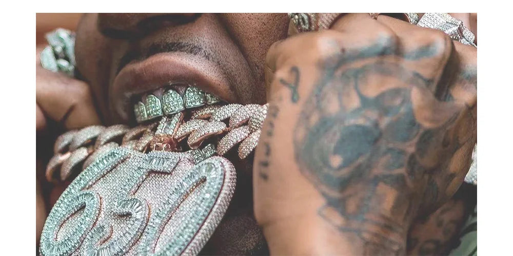 RACHELZ Hip Hop Purple Zircon Star Teeth Grillz Y2K Vintage Single Blue CZ Stone Tooth Caps For Women Men Jewelry Dental Grills