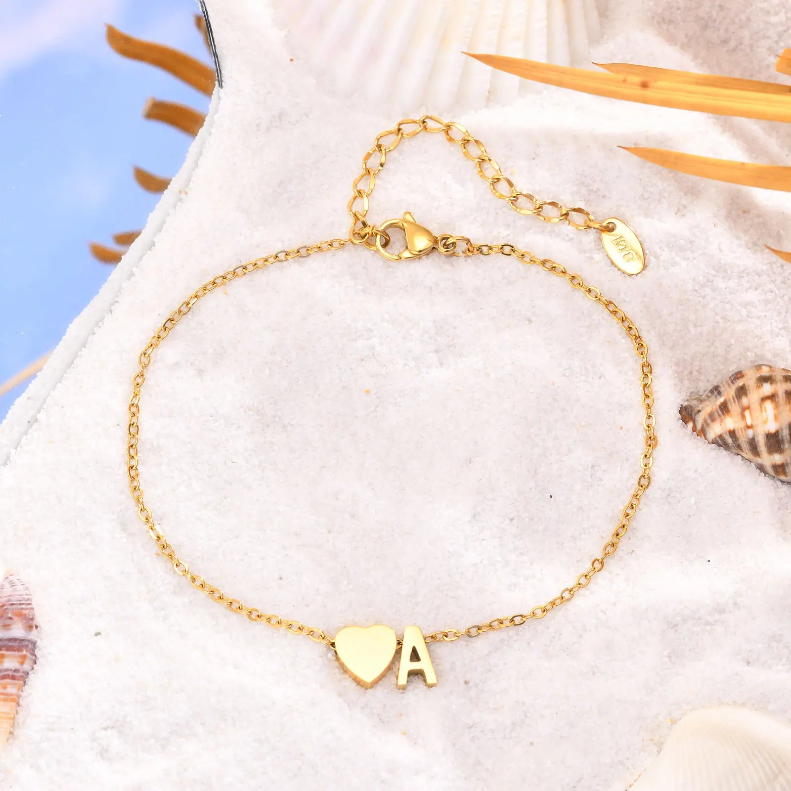 All Letters Anklet, Women Heart Initial Anklet Bracelets Adjustable Beach Jewelry Hypoallergenic Stainless Steel Personalized Name Foot Chain Anklet
A Anklet, B Anklet, C Anklet, D Anklet, E Anklet, F Anklet, G Anklet, H Ankl