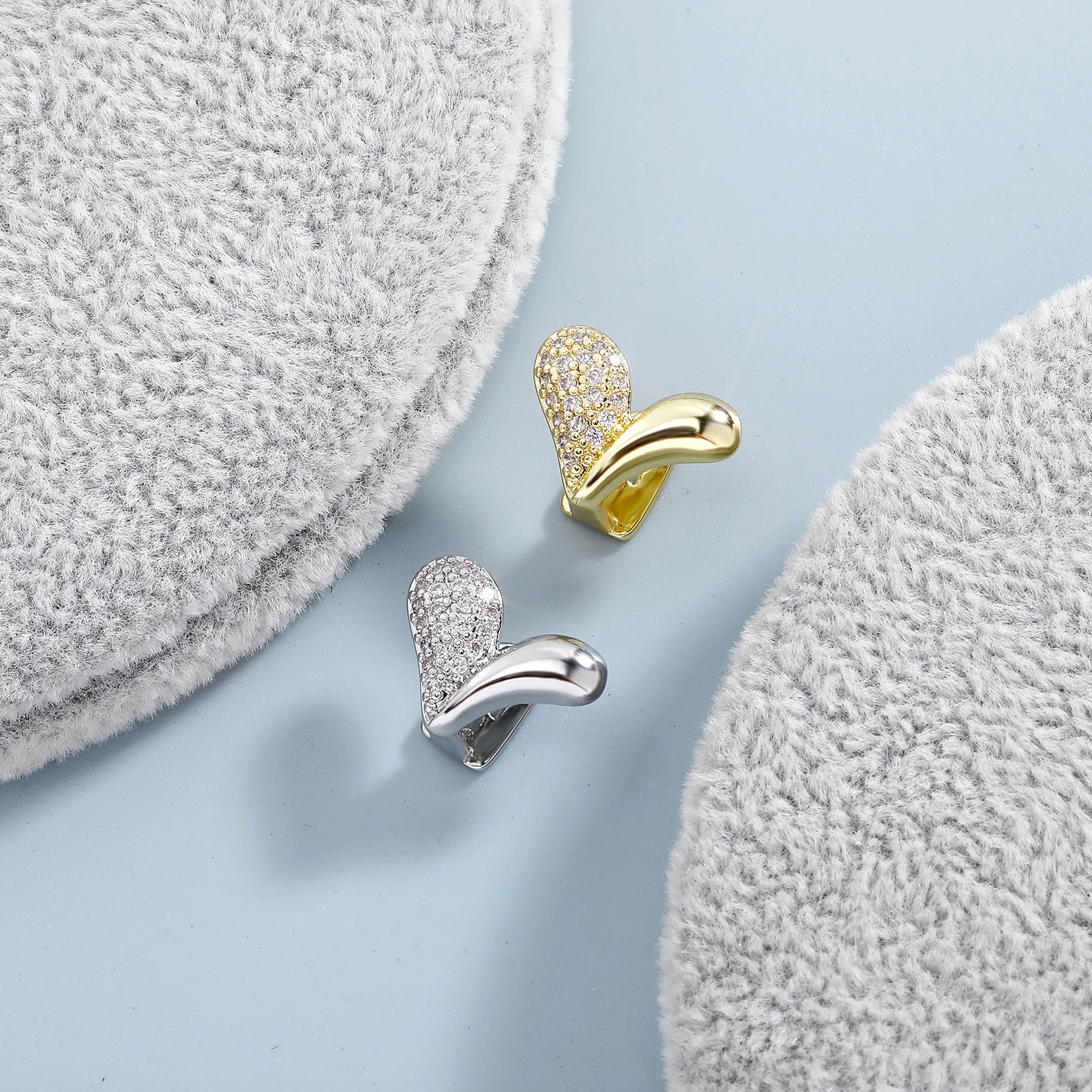 TOPGRILLZ Iced Out Cubic Zirconia Heart Teeth Grillz Vintage Single Tooth Caps For Unisex Jewelry Christmas Gift Dental Grills