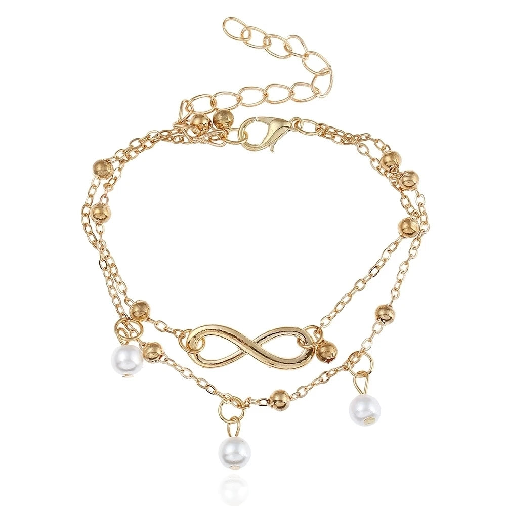 Neue Mode Sommer Strand Fuß Kette Schmuck Für Frauen Exquisite Gold Silber Farbe Glänzenden Strass Ankle Armbänder Fußkettchen