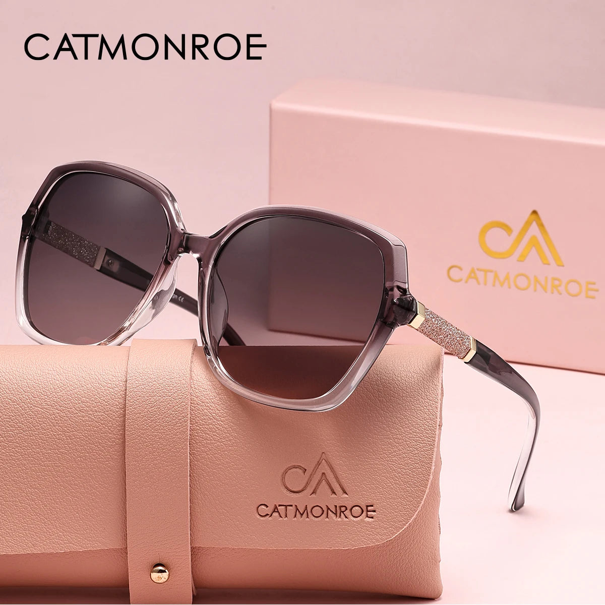 CATMONROE Luxury Polarized Women Sunglasses, Chic Butterfly Frame With Pretty Pink Gift Box Fashion, The Best UV400 Sun Glasses Apparel Accessories
