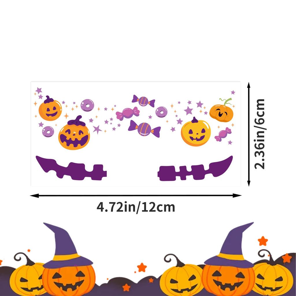 Halloween Blush Face Stickers, Waterproof & Easy to Remove, Cute Temporary Tattoos for Halloween Party Kit, Trendy 8 sheets, Beautiful Halloween Gift 2025